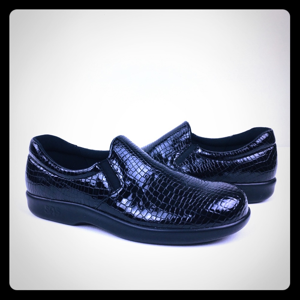 SAS Tripad Comfort Womens Black Slip-on Shoes 7.5n